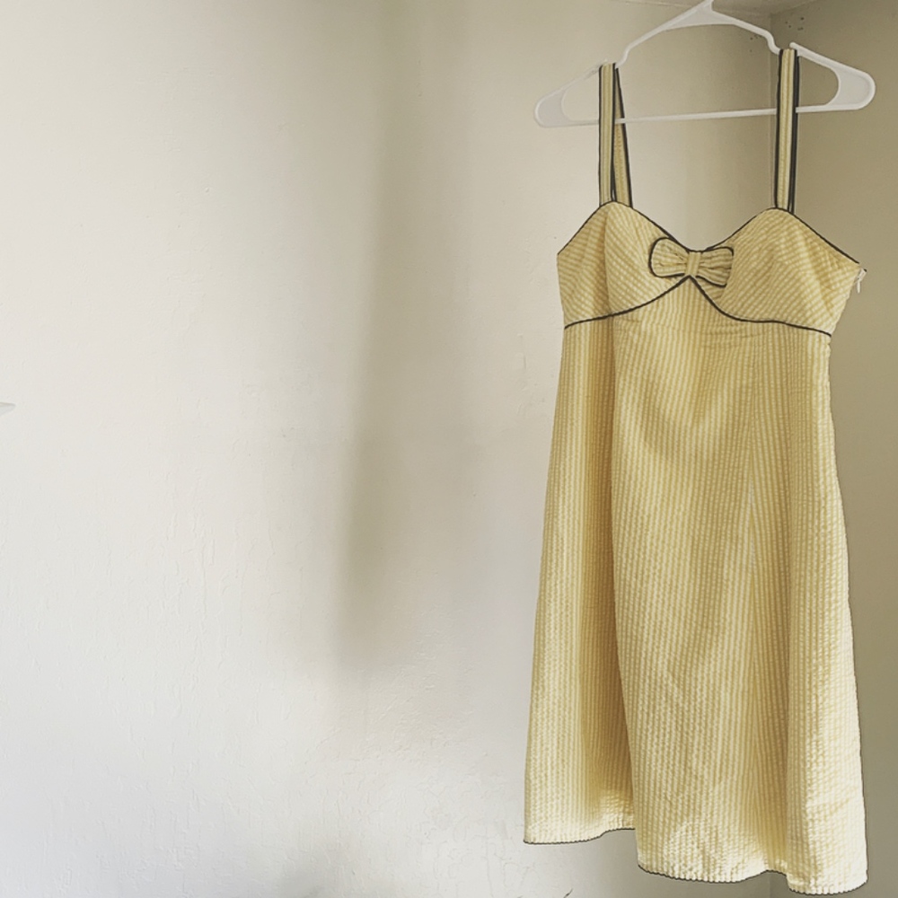 Anthropologie Sleeveless Viola Lemon Parfait Dress